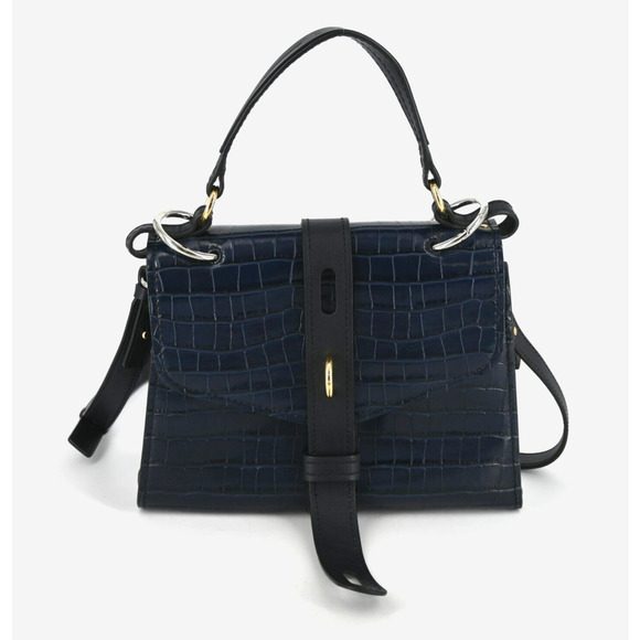 Chloe Handbags - Chloé | Navy Blue Croc -Embossed Aby Day Top Handle Bag PRICE FIRM